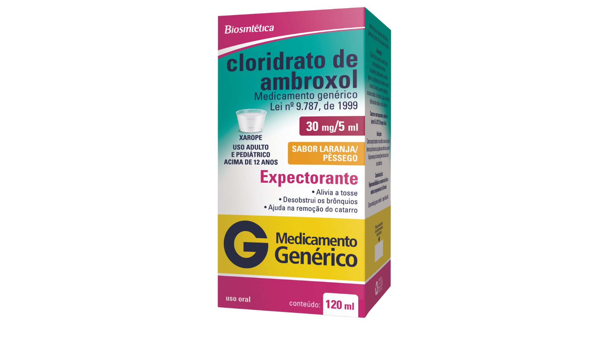 CLORIDRATO DE AMBROXOL GENÉRICO BIOSINTÉTICA ACHÉ 6MG/ML XAROPE ADULTO ...