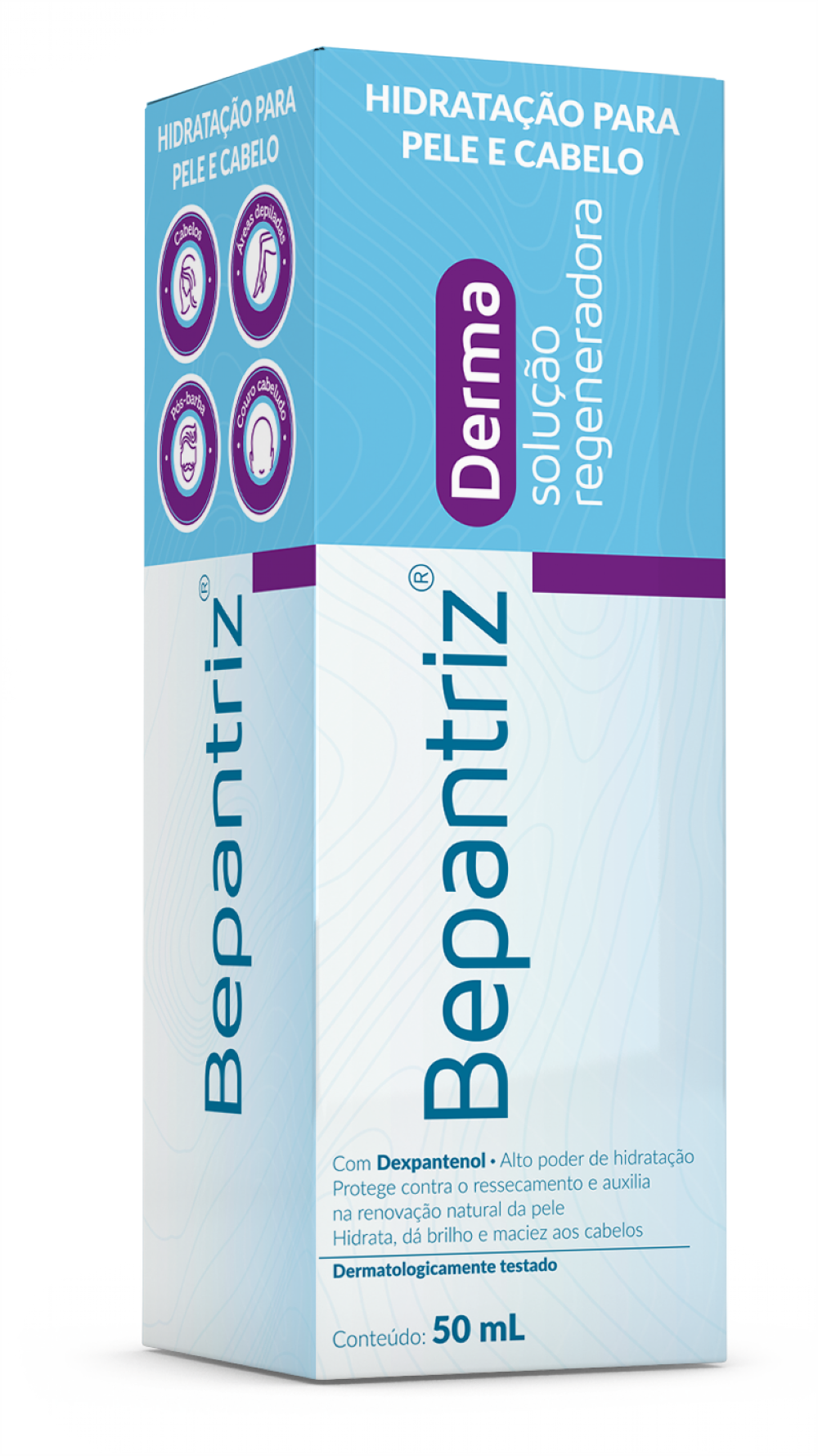 SOLUÇÃO REGENERADORA BEPANTRIZ DERMA 50ML | Drogão Super