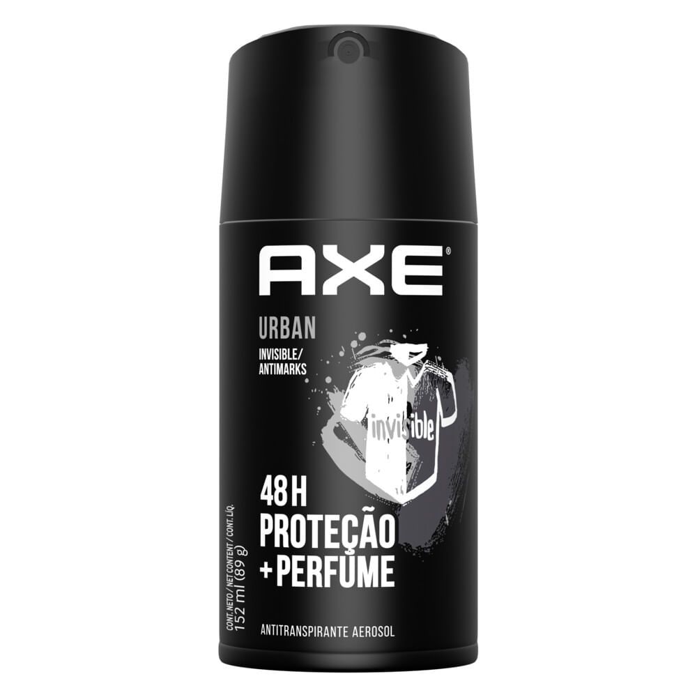 DESODORANTE AXE URBAN AEROSSOL ANTITRANSPIRANTE COM 152ML | Drogão Super