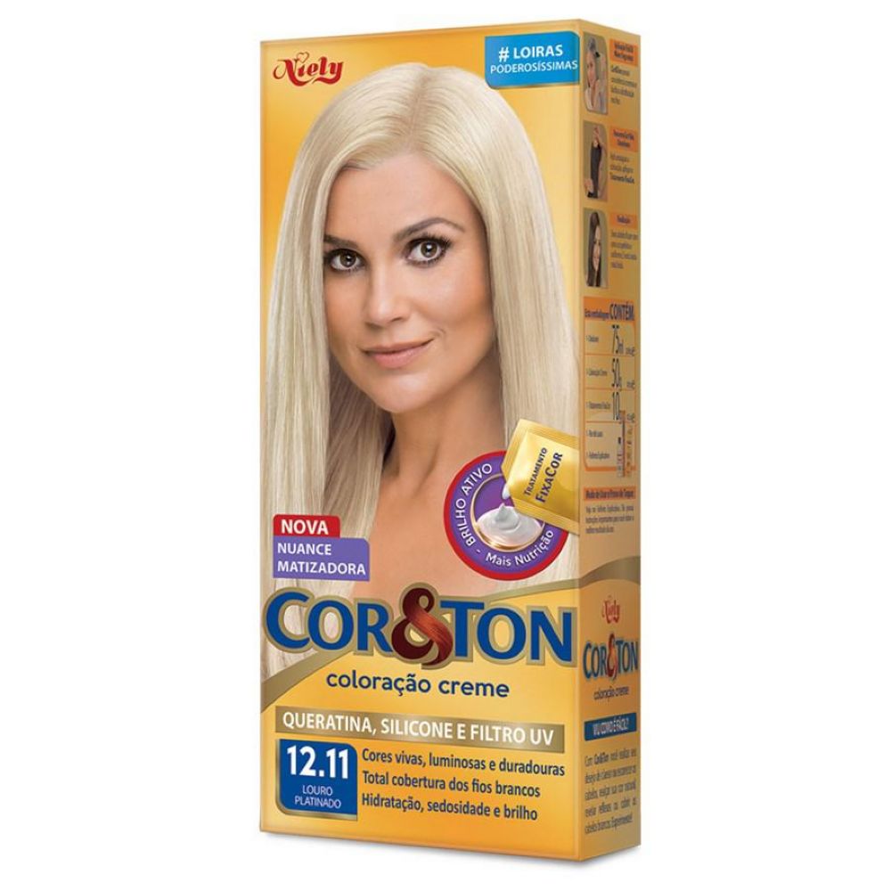 TINTURA COR&TON NIELY 12.11 LOURO PLATINADO 1 UNIDADE | Drogão Super