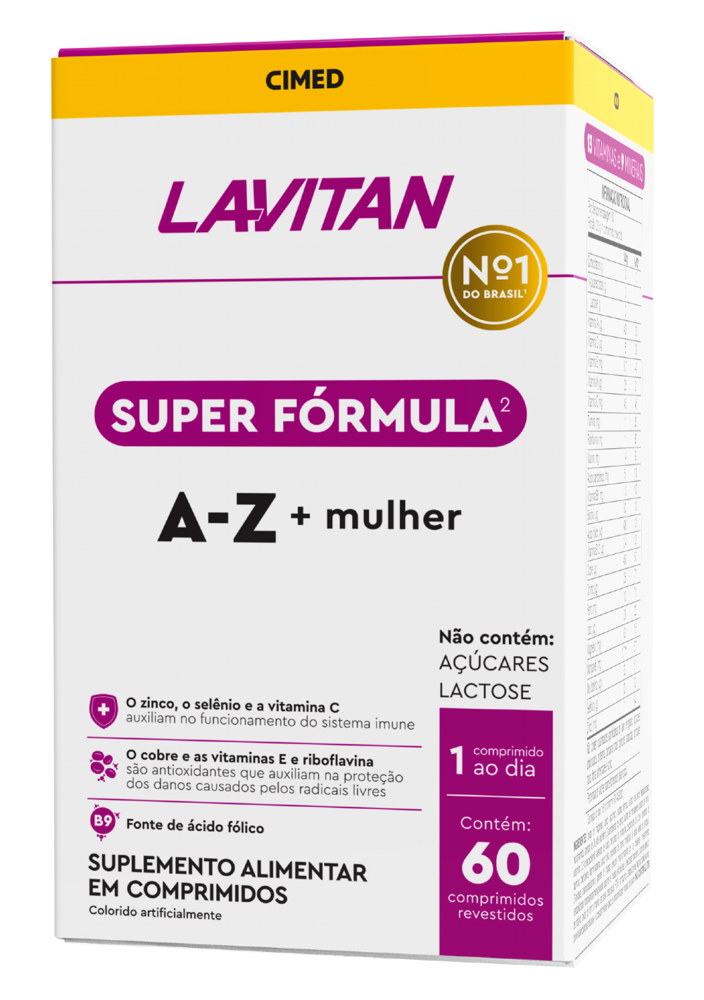 LAVITAN MULTI 5G MULHER COM 60 COMPRIMIDOS | Drogão Super