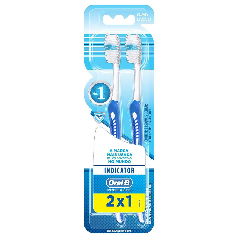 ESCOVA DENTAL ORAL B INDICATOR N°35 ORAL-B 2 UNIDADES - LEVE 2 PAGUE 1 ...