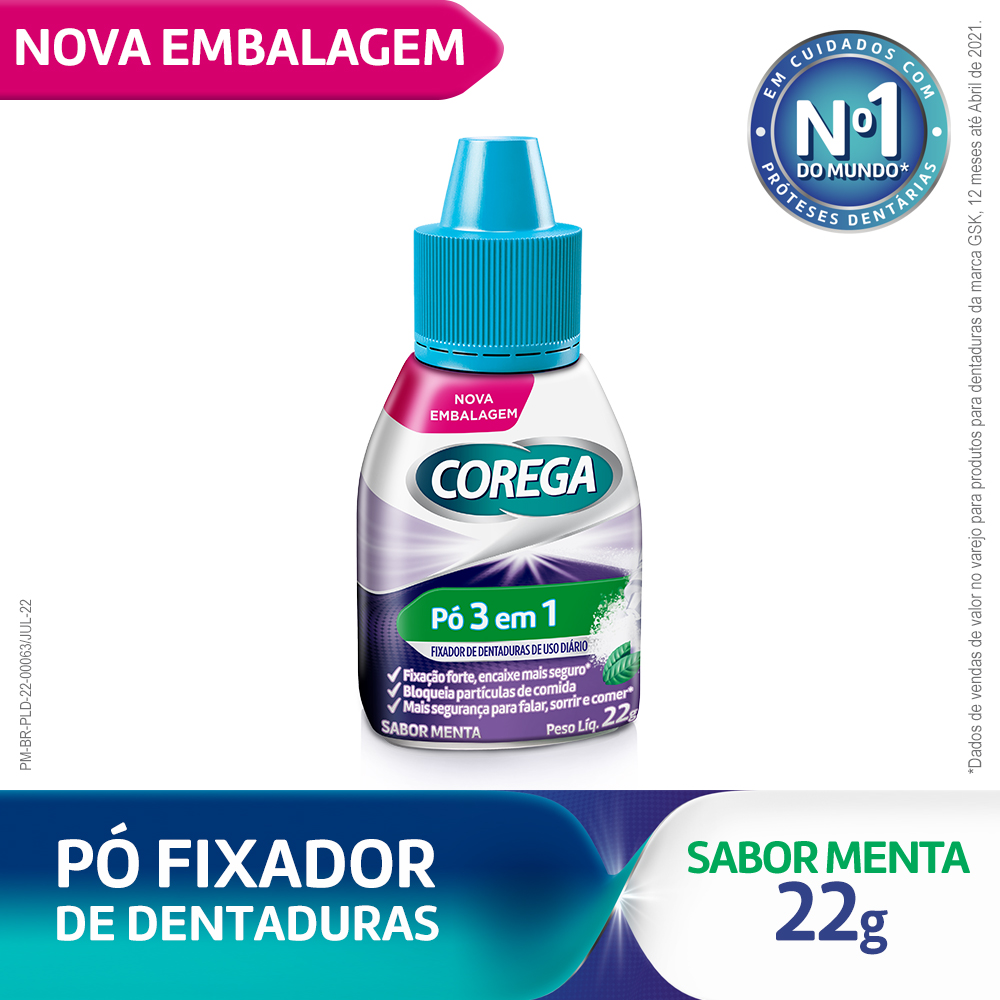 PÓ FIXADOR DE DENTADURA COREGA 22G | Drogão Super