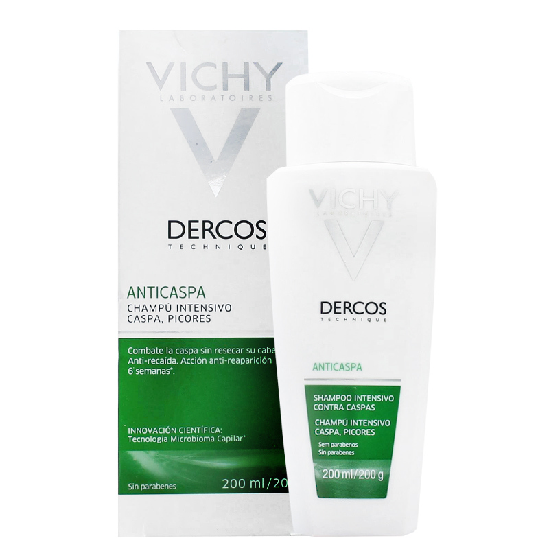 SHAMPOO VICHY DERCOS ANTICASPA INTENSIVO 200ML Drogão Super