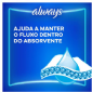 ABSORVENTE ALWAYS ULTRAFINO COBERTURA SECA COM ABAS 8UN