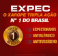 Expec Tripla A��o Xarope 120ml � Oxomemazina + Guaifenesina + Iodeto de Pot�ssio Sabor Framboesa e Caramelo 