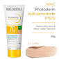 PROTETOR SOLAR FACIAL BIODERMA PHOTODERM ANTIOLEOSIDADE FPS70 CLARO 40G